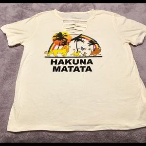 HAKUNA MATATA Lion King Cream/Beige/Yellow Shirt